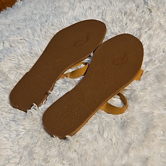 Madewell Women Tan Leather Double Strap Slide Sandals Slip On Flat‎ Shoes - Picture 4 of 4